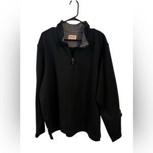 Wrangler Men's Black Zip-Up XL quarterzip Sweater